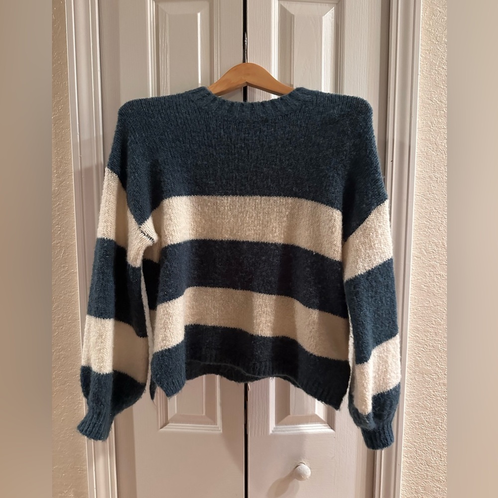 Revolve Blue and white Striped sweater by Lovers and Friends